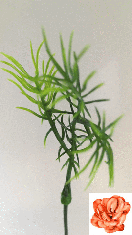 Добавка одиночная с листиками-ресничками, 90 мм